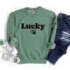Simply Sage Market Women's Graphic Sweatshirt Lucky With Heart And Clover - 3 of 4