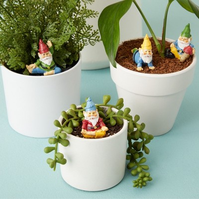 Miniature Yoga Gnome Figurines Set for Garden Decor