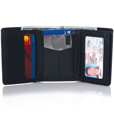 Alpine Swiss Rfid Mens Theo Trifold Wallet Deluxe Capacity With Divided ...