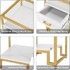 Nightstand Set of 2, Mid Century Modern End Table with 3-Tier Storage - 2 of 4
