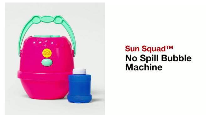 No Spill Bubble Machine (Colors May Vary) - Sun Squad&#8482;, 2 of 7, play video