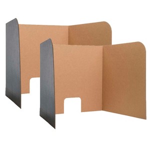 Flipside Products Computer Lab Privacy Screens, Small, 22" x 22.5" x 20", 3 Per Packs, 2 Packs - 1 of 2