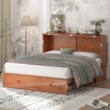 Mjkone Murphy Bed Cabinet , Modern Murphy Bed Queen with Mattress, Built-in USB Charging Station& Drawers - 2 of 4