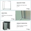 Metal Outdoor Storage Shed 5 x 3FT Lockable Metal Garden Shed Hinged Door Padlock Anti-Corrosion Storage House for Bike Trash Can Trash Can Patio Lawn - 2 of 4