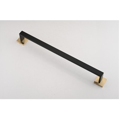 8-Piece Black and Gold Metal Bathroom Hardware Set