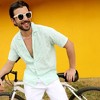 Campus Sutra Men Men's Mint Green Embroidered Striped Shirt - 2 of 3