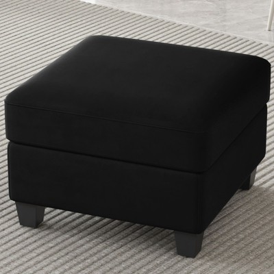 Belffin Velvet Storage Ottoman – Modular Square Footrest & Sectional Add-On