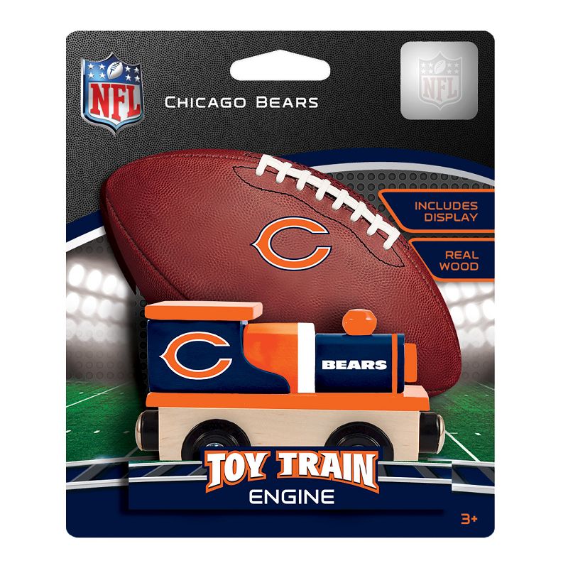 MasterPieces Officially Licensed NFL Chicago Bears Wooden Toy Train Engine For Kids, 3 of 7