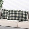 Unique Bargains Home Office Restaurant Double-Sided Plaid Decorative Pillow Covers 2 Packs - 2 of 4