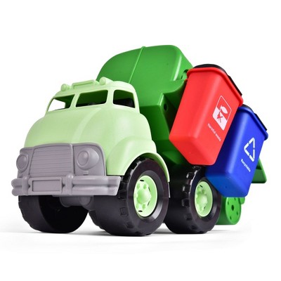 Fun Little Toys - Toy Garbage Truck - Green Recycling Vehicle with Sorting Features for Kids