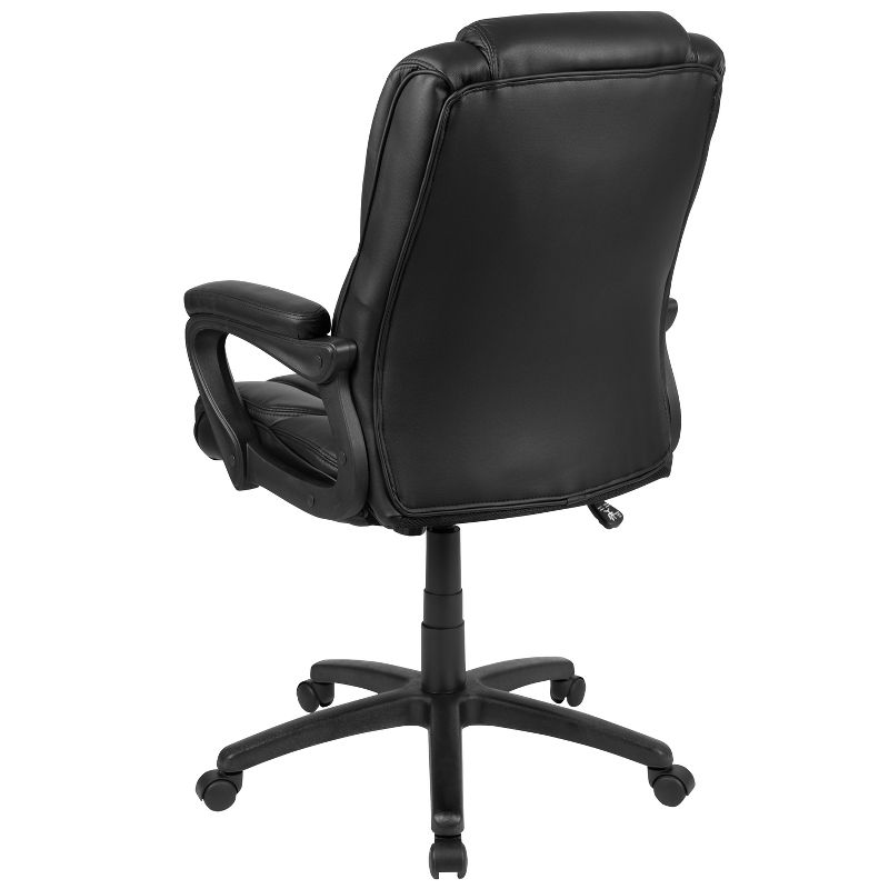 Flash Furniture Flash Fundamentals Big & Tall 400 lb. Rated LeatherSoft Swivel Office Chair with Padded Arms, 5 of 18