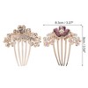 Unique Bargains Women's Three Flowers Hair Insert Comb 1 Pc - 2 of 3