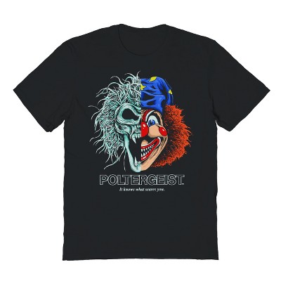 Poltergeist Men's It Knows Clown Split Short Sleeve Graphic Cotton T-shirt