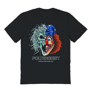 Poltergeist Men's It Knows Clown Split Short Sleeve Graphic Cotton T-shirt - 1 of 1