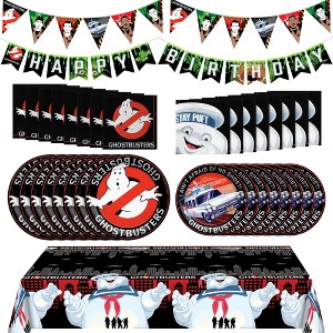 Treasures Gifted Ghostbusters Party Supplies - Complete Set for 24 Guests - Plates, Tablecloth, Banner, Balloons & Napkins - 1 of 4