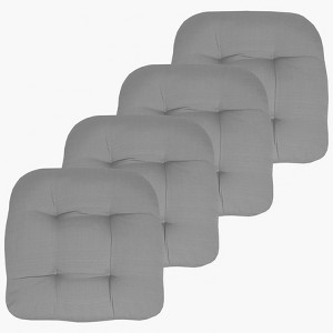 Patio Cushions Outdoor Chair Pads Thick Fiber Fill Tufted 19" x 19" by Sweet Home Collection® - 1 of 4