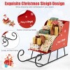 Angel Sar Santa Sleigh Storage Cart, 29" Metal Christmas Decoration with Basket, Red & Black Holiday Display for Gifts, Ornaments, or Decor - 4 of 4