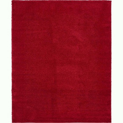 Calabasas Plush Red Shag Rug, 8' x 10', Kid-Friendly and Stain-Resistant