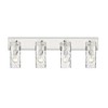 Fontaine 4-Bulb Glass Vanity Light - Dimmable, Damp Rated, 34" Wide, Brushed Nickel Finish - 2 of 4