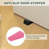 Unique Bargains ABS Wedge Anti-Slip Stripe Mini Floor Mount Door Stoppers 2 Pcs - 3 of 3