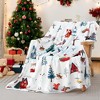 Christmas Throw Blanket Winter Snowflake Christmas Tree Blankets Ultra Soft Farmhouse Pine Tree Flannel - 2 of 4