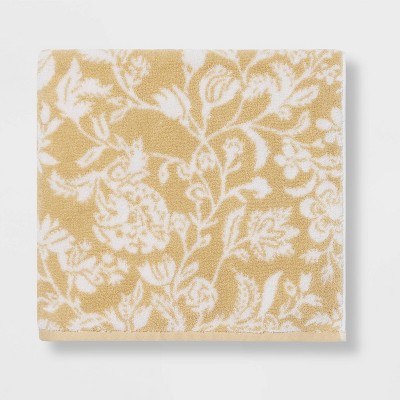 Performance Floral Texture Bath Towel Yellow Floral - Threshold™