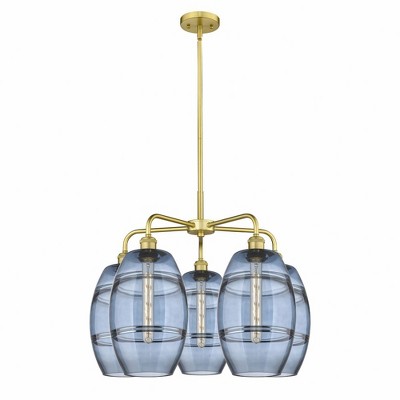 Vaz - 5 Light Stem Hung Chandelier In Industrial Style-15.38 Inches Tall and 26 Inches Wide