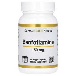 California Gold Nutrition Benfotiamine with L-Leucine, 150 mg, 90 Veggie Capsules - 1 of 4