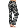 Ashford & Brooks Women's Plush Mink Fleece Pajama Sleep Pants - Black/Camo - XX-Large - 2 of 4