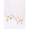 Tiny Tags 14K Gold Ion Plated with White and Red Enamel Candy Cane Necklace - Gold - 4 of 4