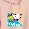 Women's - Peanuts - Snoopy Woodstock Stylin Cropped Graphic Hoodie - 2 of 4