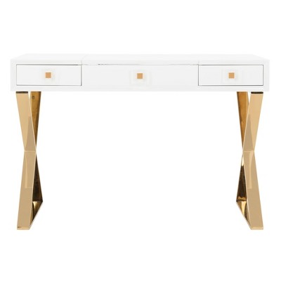 Yesenia Lacquer Desk White - Safavieh