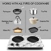 Cusimax 1800W Ceramic Electric Hot Plate,Dual Control Infrared Cooktop - 3 of 4