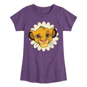 Girls' - Disney - Simply Simba Fitted Short Sleeve Graphic T-Shirt - 1 of 4