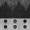 Acekool 8x10 Washable Area Rug, Black and White Striped Non Slip Low Pile Carpet, Modern Distressed Diamond Pattern for Living Room Bedroom Nursery - 3 of 4