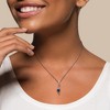 EVERLY JEWELRY | 10k White Gold 1 1/3 CT TGW London Blue Topaz Fashion Pendant With Chain, 17 inc - 4 of 4