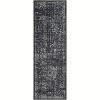 Vintage Traditional Washable Area Rug - Foldable Thin Non-Slip Carpet, Distressed Floral Print Kitchen Accent Mat for Bedroom, Living Room Bathroom - 2 of 4