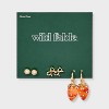 Bow and Strawberry Hoop Earring Set 3pc - Wild Fable™ Gold - 2 of 3
