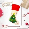 Aoibox 4 Pack 19 Inch Christmas Stockings Kit Gingerbread Man Rustic Flax Socks Holders Ornament Gift Bags for Tree Party - 3 of 4