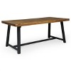 CAVINAS Outdoor Dining Set for 6, Acacia Patio Table and Chairs Durable Outside Furniture with 6 Stackable Chairs for Balcony - 3 of 4