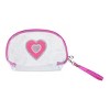 CTM Women's 3 Piece Metallic Heart Cosmetic Bag Set - 2 of 4