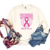 Simply Sage Market Women's Pink Ribbon Warrior Long Sleeve Garment Dyed Tee - 3 of 3