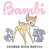 Men's Bambi Distressed Friends with Nature T-Shirt - image 2 of 4