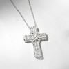 Ross-Simons 0.50 ct. t.w. Diamond Cross Pendant Necklace in Sterling Silver - 4 of 4