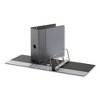 Universal Deluxe Easy-to-Open D-Ring View Binder, 3 Rings, 5" Capacity, 11 x 8.5, Black - 2 of 3