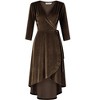 Women's Velvet V-Neck Formal Cocktail Party Dress - 4 of 4