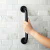 Built Industrial 2 Pack Grab Bars for Bathtubs and Showers, 12 Inch Anti-Slip Handle for Elderly, Handicap, Seniors, Black - 3 of 4