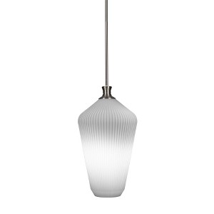 Toltec Lighting Carina 1 - Light Pendant in  Brushed Nickel with 11" Opal Frosted Shade - 1 of 1