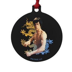 Bruce Lee Dragon Aluminum Holiday Christmas Tree Ornament  3.0" (7.6 cm) x 3.37" (8.6 cm) - 1 of 4