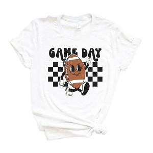 Simply Sage Market Women's Football Game Day Checkered Short Sleeve Graphic Tee - 1 of 2
